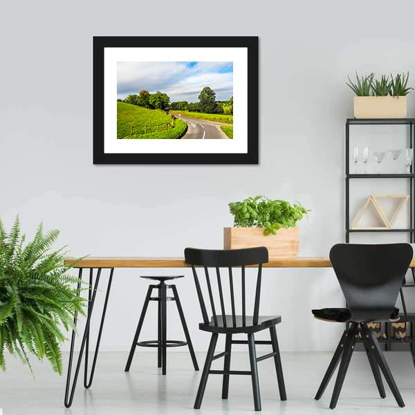 English Country Panorama Around Salisbury Canvas Wall Art-3 Horizontal-Gallery Wrap-25" x 16"-Tiaracle