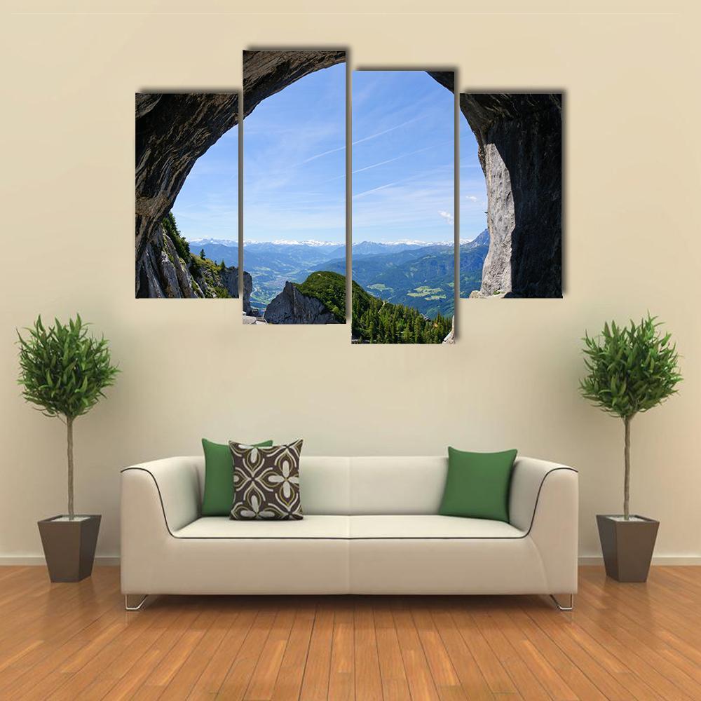 Entrance Of Eisriesenwelt Canvas Wall Art-4 Pop-Gallery Wrap-50" x 32"-Tiaracle