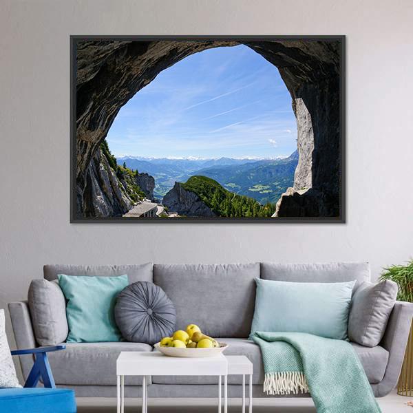 Entrance Of Eisriesenwelt Canvas Wall Art-3 Horizontal-Gallery Wrap-25" x 16"-Tiaracle