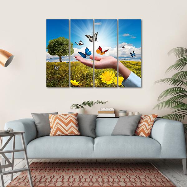 Environmental Protection Concept Canvas Wall Art-4 Horizontal-Gallery Wrap-34" x 24"-Tiaracle