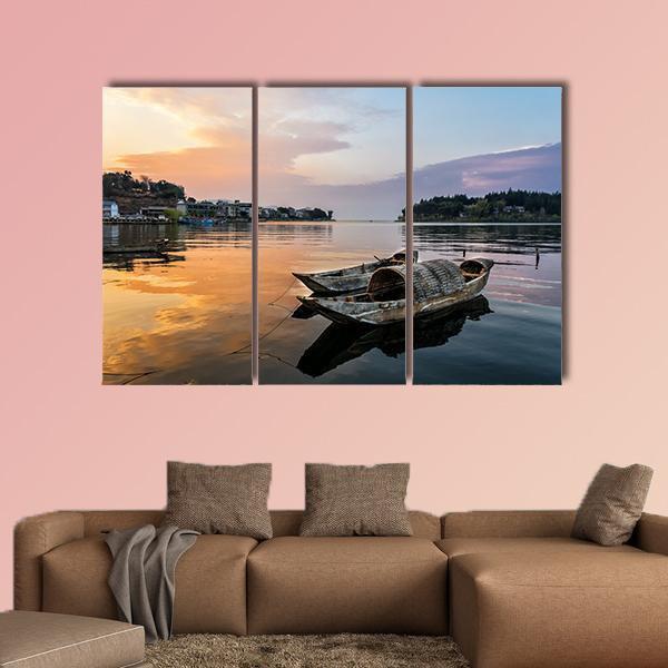 Erhai Lake China Canvas Wall Art-3 Horizontal-Gallery Wrap-37" x 24"-Tiaracle