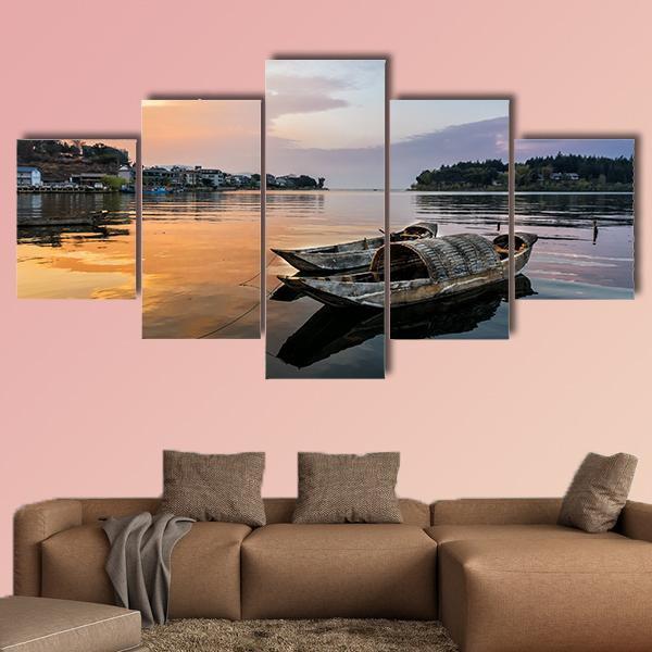 Erhai Lake China Canvas Wall Art-5 Star-Gallery Wrap-62" x 32"-Tiaracle