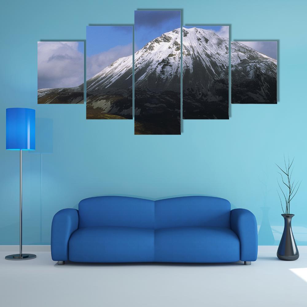 Errigal Mountain Ireland Canvas Wall Art-5 Star-Gallery Wrap-62" x 32"-Tiaracle