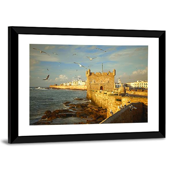 Essaouira Fortress Morocco Canvas Wall Art-5 Horizontal-Gallery Wrap-22" x 12"-Tiaracle