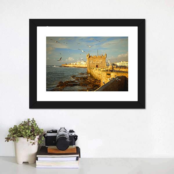 Essaouira Fortress Morocco Canvas Wall Art-5 Horizontal-Gallery Wrap-22" x 12"-Tiaracle