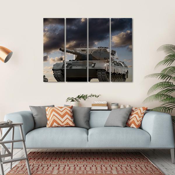 European Battle Tanks Canvas Wall Art-4 Horizontal-Gallery Wrap-34" x 24"-Tiaracle