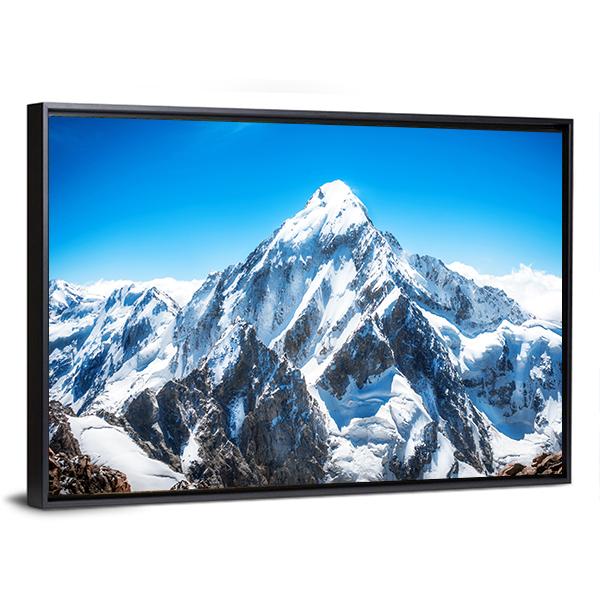 Everest Mountain Peak Panoramic Canvas Wall Art-1 Piece-36" x 12"-Tiaracle