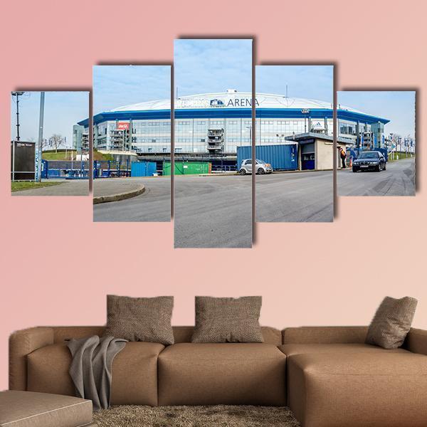 Veltins Arena Germany Canvas Wall Art-5 Star-Gallery Wrap-62" x 32"-Tiaracle