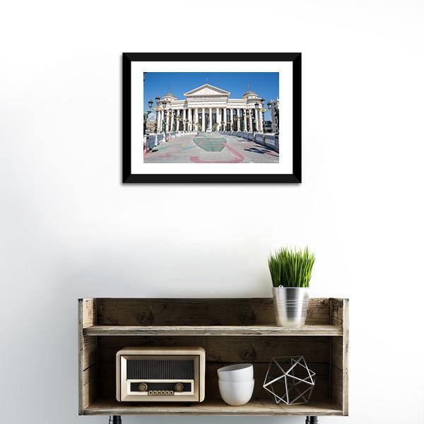 Eye Bridge In Skopje Canvas Wall Art-1 Piece-Framed Print-20" x 16"-Tiaracle