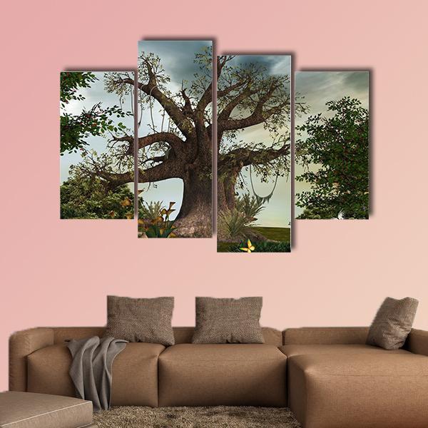 Fabulous Garden Canvas Wall Art-4 Pop-Gallery Wrap-50" x 32"-Tiaracle