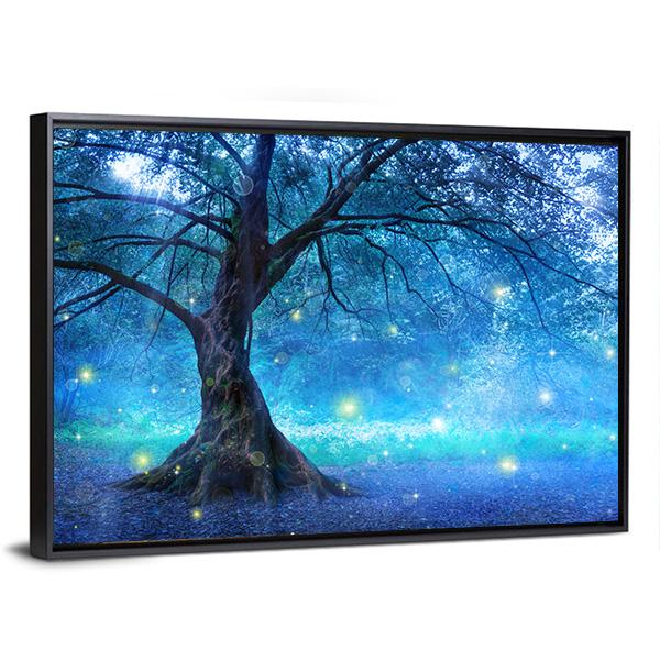 Fairy Tree Canvas Wall Art-3 Horizontal-Gallery Wrap-25" x 16"-Tiaracle