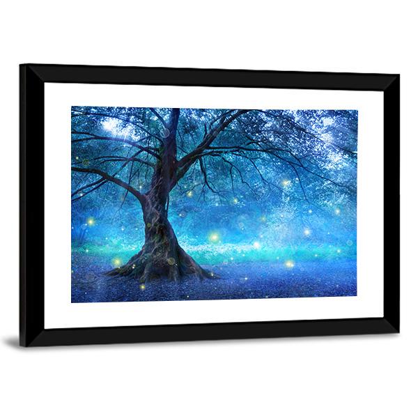Fairy Tree Canvas Wall Art-3 Horizontal-Gallery Wrap-25" x 16"-Tiaracle