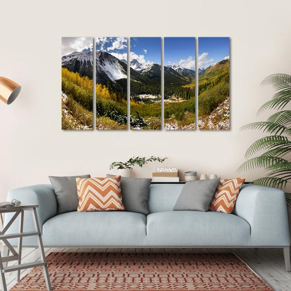 Fall Color In Ridgway Colorado Canvas Wall Art-5 Horizontal-Gallery Wrap-22" x 12"-Tiaracle