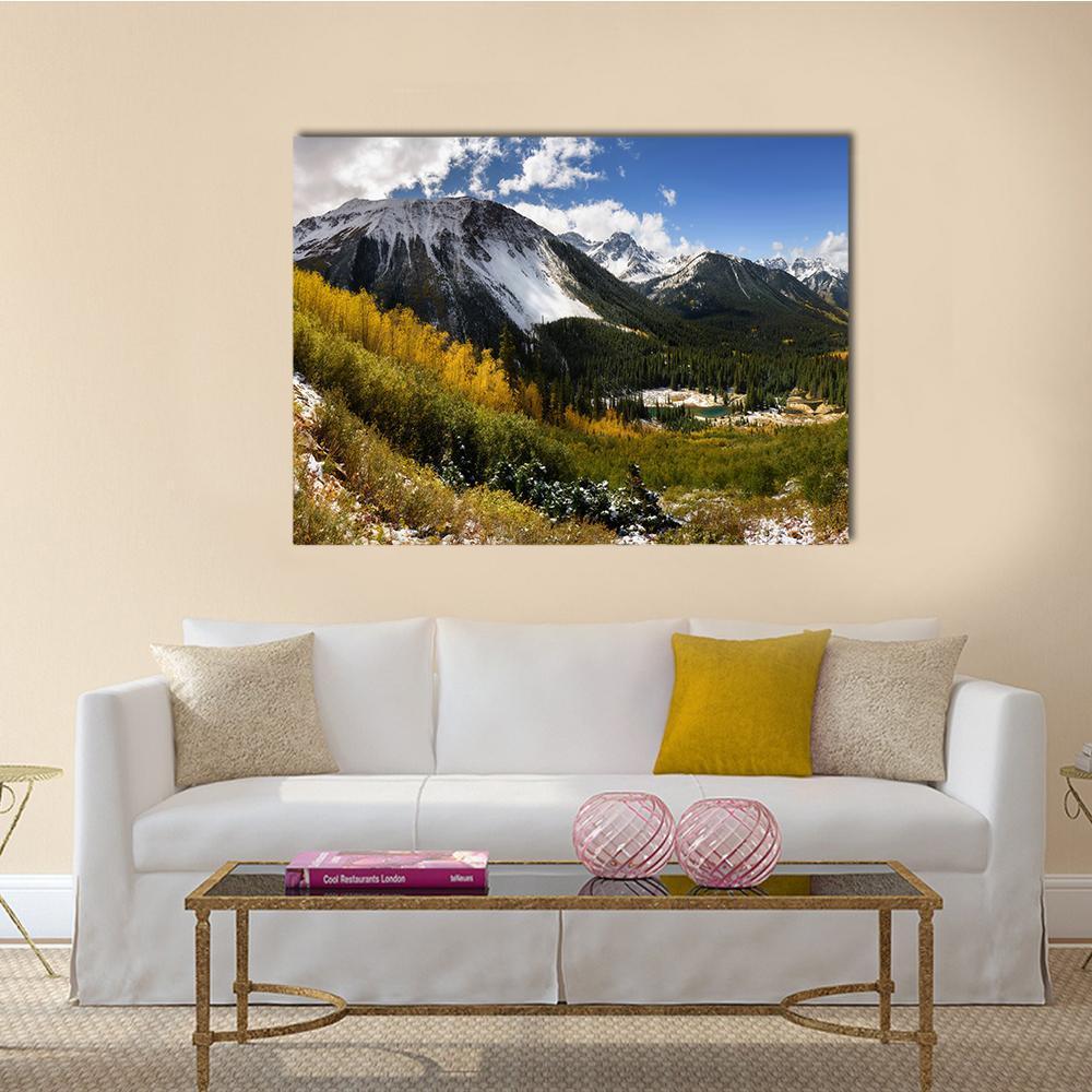 Fall Color In Ridgway Colorado Canvas Wall Art-1 Piece-Gallery Wrap-48" x 32"-Tiaracle