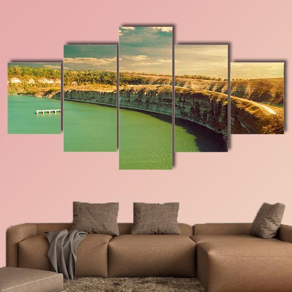 Fall River Canyon Canvas Wall Art-5 Star-Gallery Wrap-62" x 32"-Tiaracle