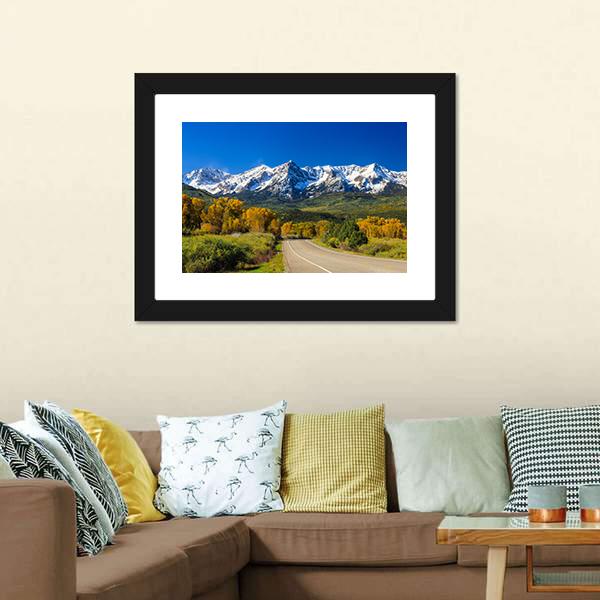 Fall Season In Colorado Canvas Wall Art-1 Piece-Framed Print-20" x 16"-Tiaracle