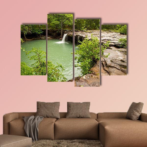 Falling Water Creek Arkansas Canvas Wall Art-4 Pop-Gallery Wrap-50" x 32"-Tiaracle