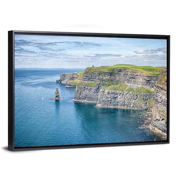 Famous Cliffs Of Moher Canvas Wall Art-5 Horizontal-Gallery Wrap-22" x 12"-Tiaracle