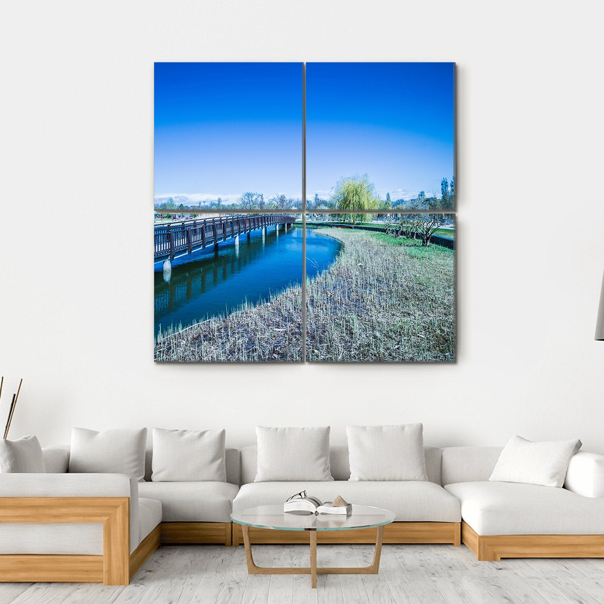 Famous Garden In Vienna Canvas Wall Art-4 Square-Gallery Wrap-17" x 17"-Tiaracle