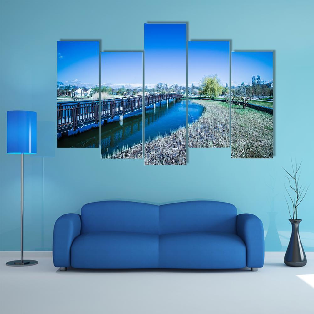 Famous Garden In Vienna Canvas Wall Art-5 Pop-Gallery Wrap-47" x 32"-Tiaracle