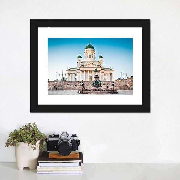 Famous Helsinki Cathedral Canvas Wall Art-1 Piece-Framed Print-20" x 16"-Tiaracle