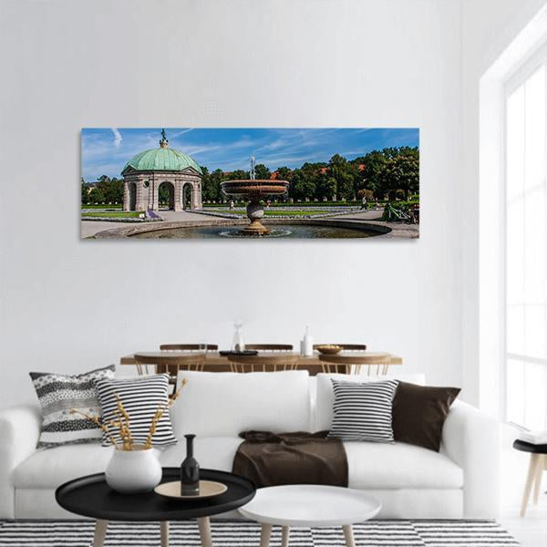 Hofgarten Park Munich Panoramic Canvas Wall Art-1 Piece-36" x 12"-Tiaracle