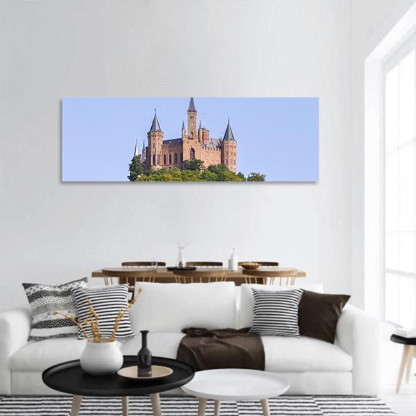 Hohenzollern Castle In Germany Panoramic Canvas Wall Art-1 Piece-36" x 12"-Tiaracle