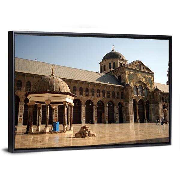 Famous Omayyad Mosque Canvas Wall Art-3 Horizontal-Gallery Wrap-25" x 16"-Tiaracle