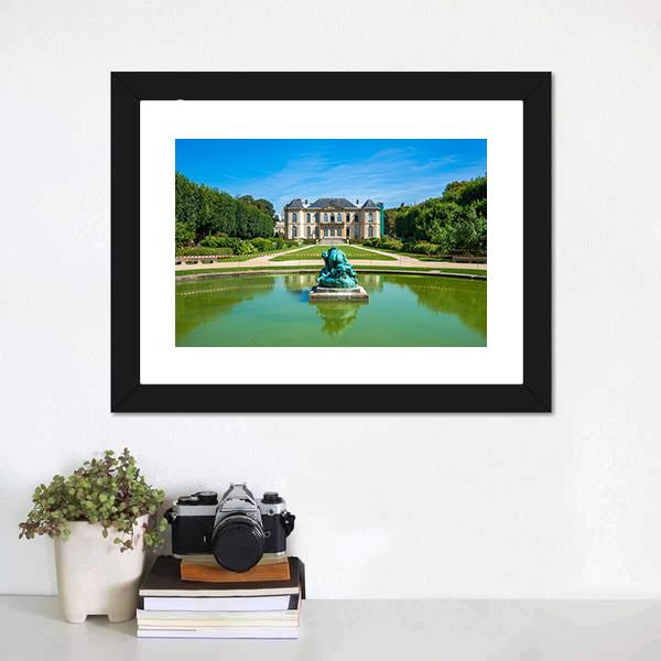 Famous Rodin Museum Canvas Wall Art-1 Piece-Framed Print-20" x 16"-Tiaracle