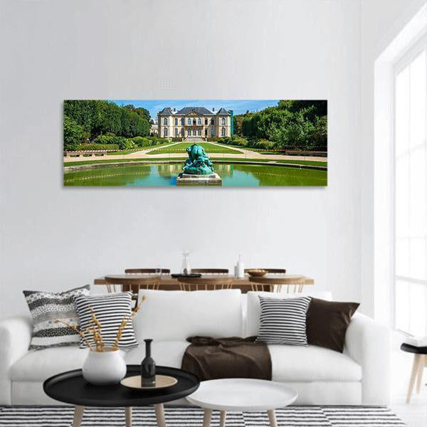 Famous Rodin Museum Panoramic Canvas Wall Art-1 Piece-36" x 12"-Tiaracle