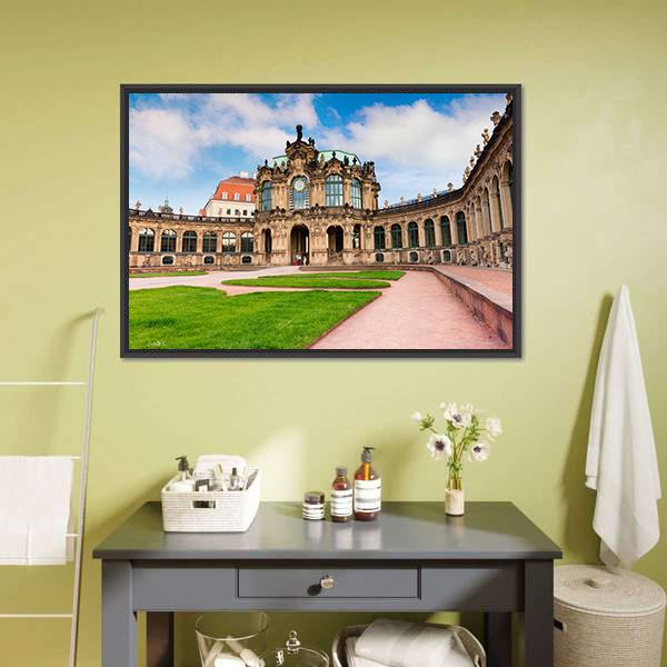 Famous Zwinger Palace Canvas Wall Art-1 Piece-Floating Frame-24" x 16"-Tiaracle