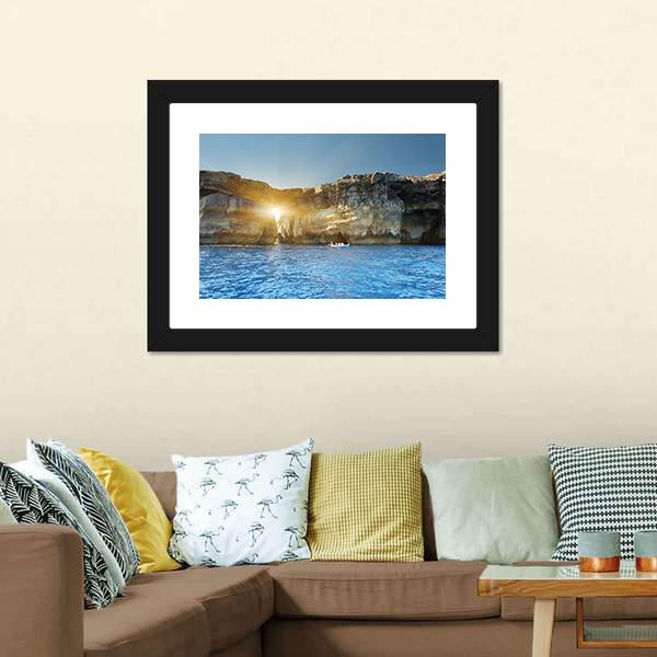 Fantastic Azure Window Canvas Wall Art-3 Horizontal-Gallery Wrap-25" x 16"-Tiaracle
