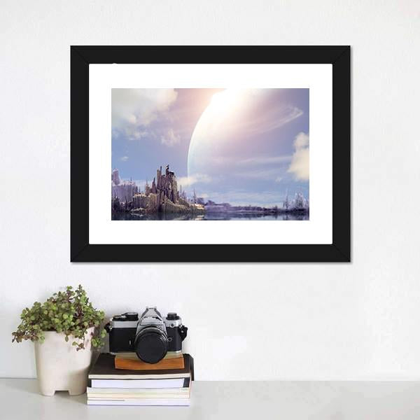 Fantasy Planet Canvas Wall Art-1 Piece-Framed Print-20" x 16"-Tiaracle