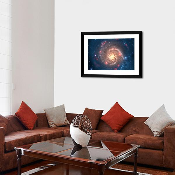 Far Galaxy In Sky Canvas Wall Art-3 Horizontal-Gallery Wrap-25" x 16"-Tiaracle