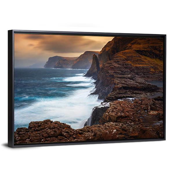 Faroe Islands Canvas Wall Art-3 Horizontal-Gallery Wrap-25" x 16"-Tiaracle