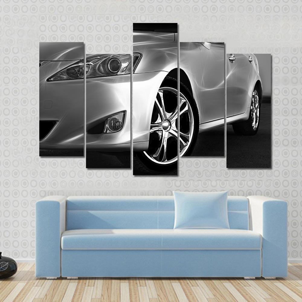 Fast Sports Car Canvas Wall Art-5 Pop-Gallery Wrap-47" x 32"-Tiaracle
