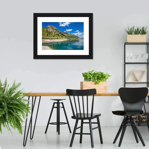 Fedaia Lake Canvas Wall Art-3 Horizontal-Gallery Wrap-25" x 16"-Tiaracle
