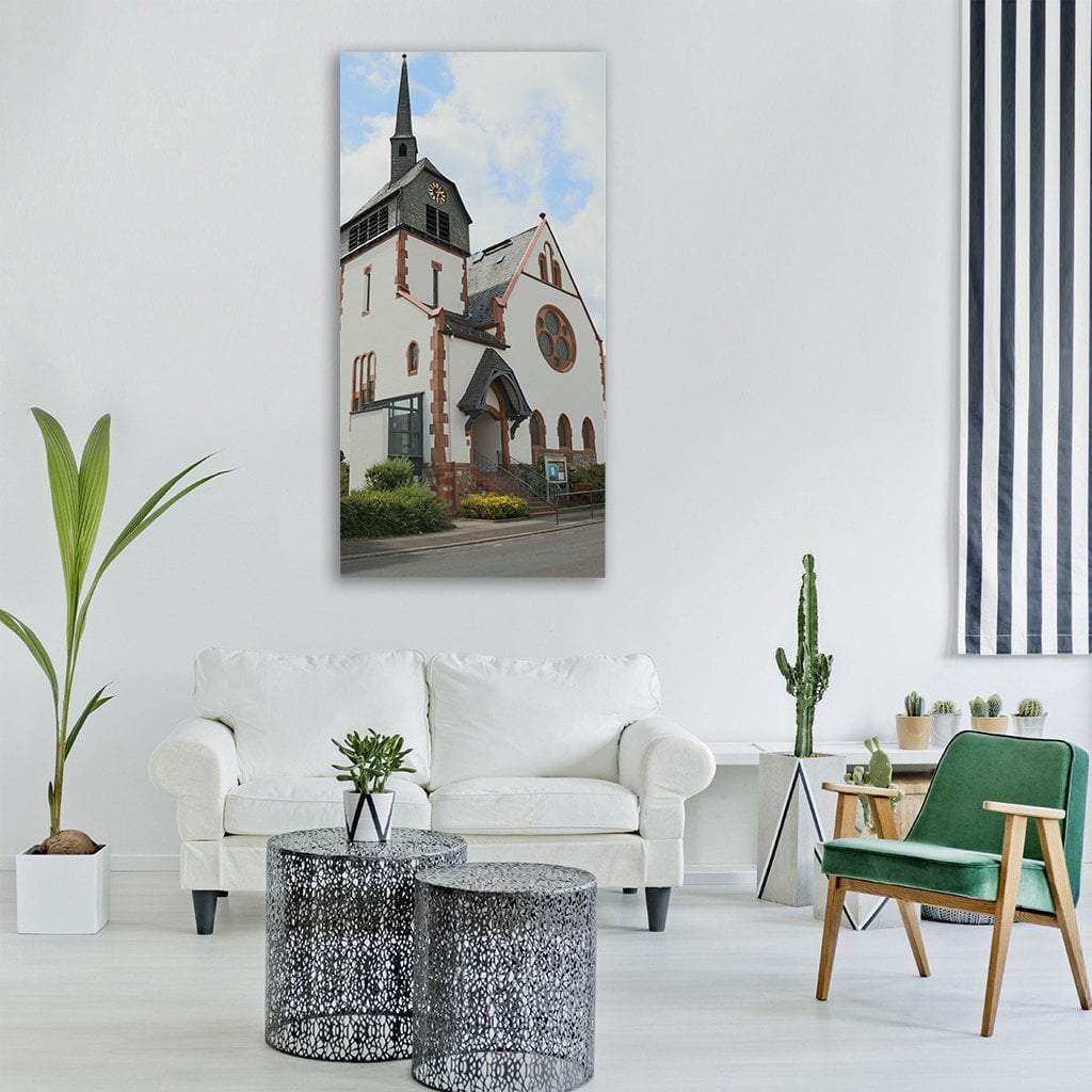 Fellingshausen Church In Germany Vertical Canvas Wall Art-1 Vertical-Gallery Wrap-12" x 24"-Tiaracle