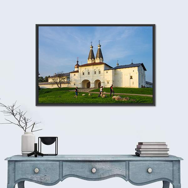 Ferapontov Convent In Summer Canvas Wall Art-3 Horizontal-Gallery Wrap-25" x 16"-Tiaracle
