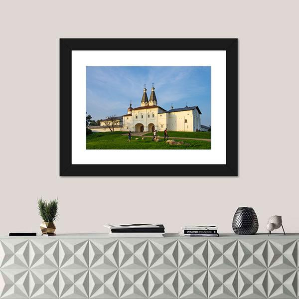 Ferapontov Convent In Summer Canvas Wall Art-3 Horizontal-Gallery Wrap-25" x 16"-Tiaracle