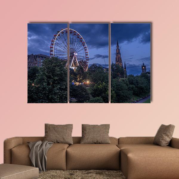 Festival Wheel In Scotland Canvas Wall Art-3 Horizontal-Gallery Wrap-25" x 16"-Tiaracle