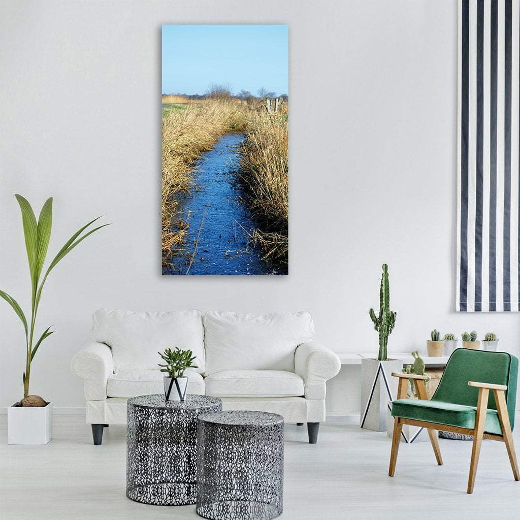Field Mark Dig In Winter Landscape Vertical Canvas Wall Art-1 Vertical-Gallery Wrap-12" x 24"-Tiaracle