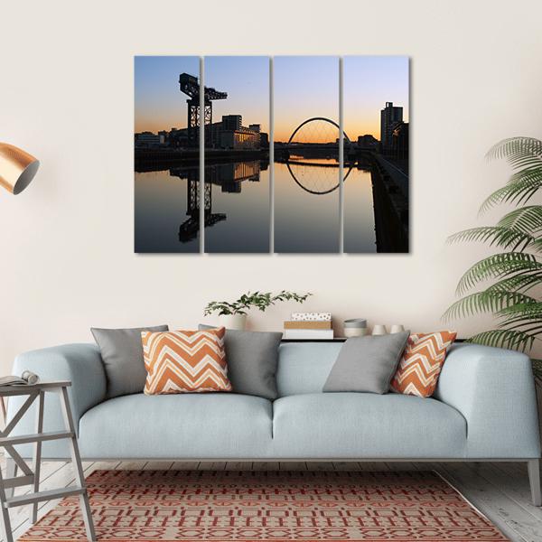 Finneston Crane & Clyde Arc Canvas Wall Art-4 Horizontal-Gallery Wrap-34" x 24"-Tiaracle