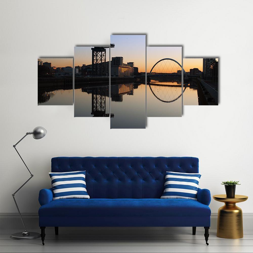 Finneston Crane & Clyde Arc Canvas Wall Art-5 Star-Gallery Wrap-62" x 32"-Tiaracle