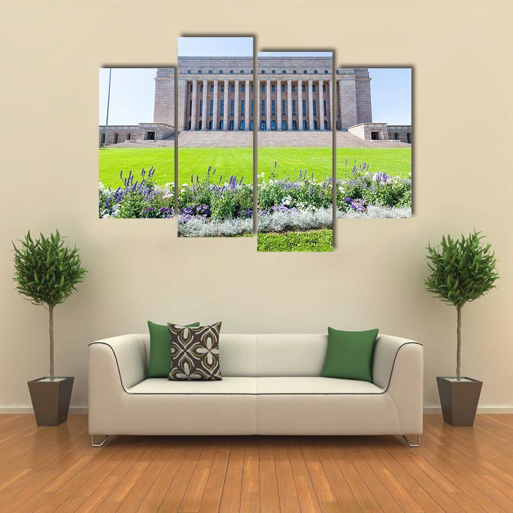 Finnish Parliament House Canvas Wall Art-4 Pop-Gallery Wrap-50" x 32"-Tiaracle