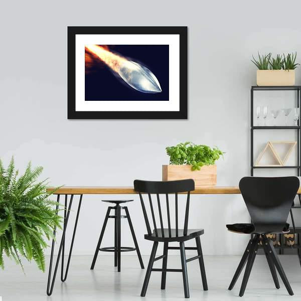 Fired Bullet Closeup Canvas Wall Art-5 Horizontal-Gallery Wrap-22" x 12"-Tiaracle