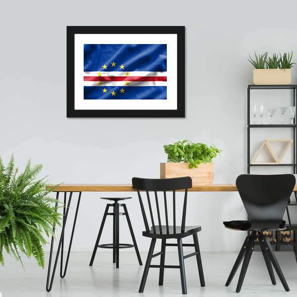 Flag Of Cape Verde Canvas Wall Art-5 Horizontal-Gallery Wrap-22" x 12"-Tiaracle