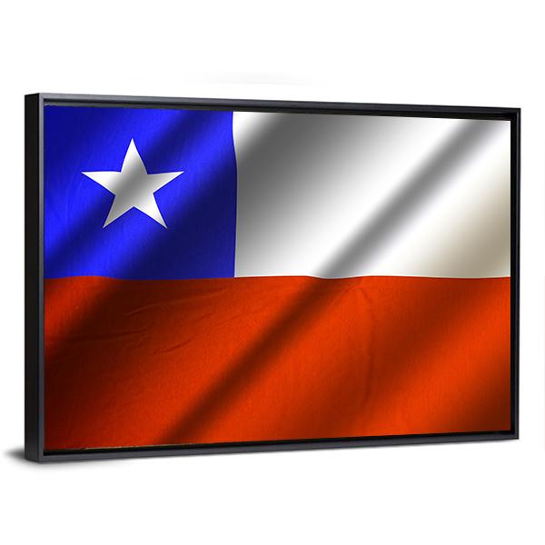 Flag Of Chile Canvas Wall Art-5 Horizontal-Gallery Wrap-22" x 12"-Tiaracle