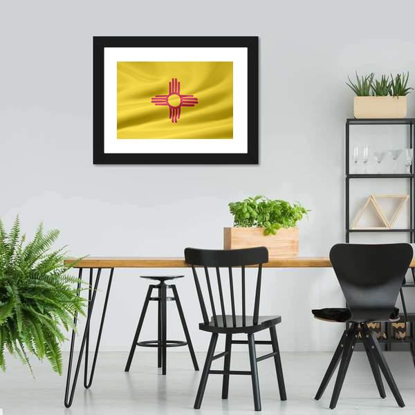 Flag Of New Mexico Canvas Wall Art-5 Horizontal-Gallery Wrap-22" x 12"-Tiaracle