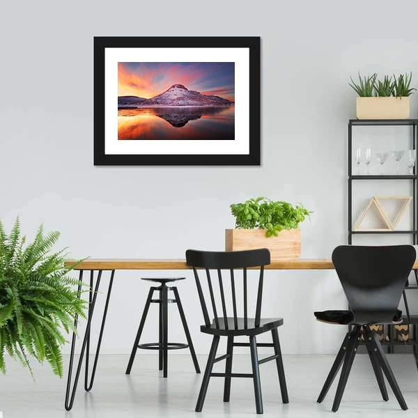 Flatiron Reservoir In Winter Canvas Wall Art-5 Horizontal-Gallery Wrap-22" x 12"-Tiaracle